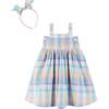 Multi Plaid Babydoll Dress w/Bow Back - Dresses - 1 - thumbnail