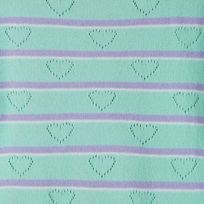 Aqua Heart Knit Short Set - Mixed Apparel Set - 3