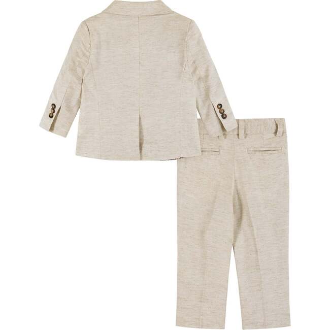 Infant Two-Piece Linen Suit, Stone - Suits & Separates - 2