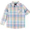 Plaid Buttondown  Two-Faced Shirt and Pants Set - Mixed Apparel Set - 3