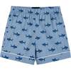 Blue Shark Print Woven PJ Set - Pajamas - 5