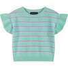 Aqua Heart Knit Short Set - Mixed Apparel Set - 4