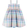 Multi Plaid Babydoll Dress w/Bow Back - Dresses - 3