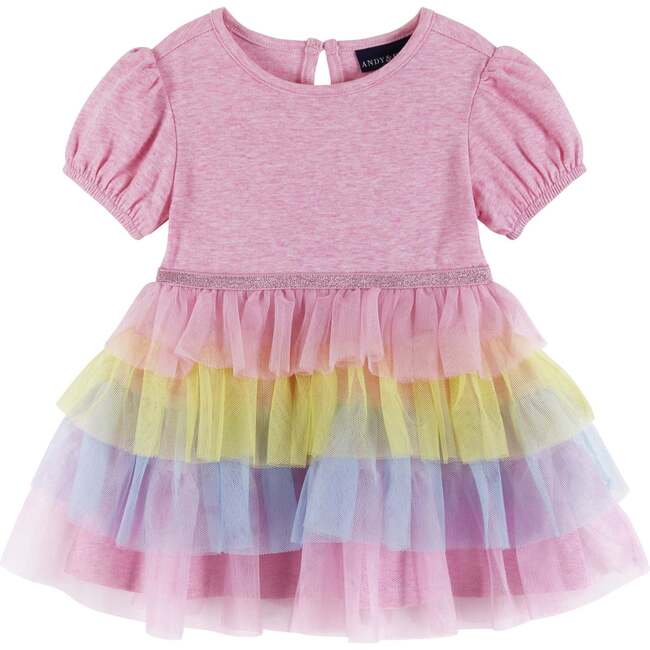 Infant Pink Puff Sleeve Dress - Dresses - 3