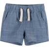 Infant Polo and Shorts Set - Navy and Chambray - Mixed Apparel Set - 3