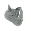 Mini Velvet Rhino Head Wall Decoration, Grey - Animal Heads - 2