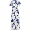 Women's Mac Dress, Azure Blue Shadow Blossom Multi - Dresses - 1 - thumbnail