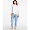 Women's Margaux Top, Optic White + Azure/Wh + Electric Peach - Blouses - 2