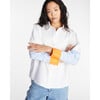 Women's Margaux Top, Optic White + Azure/Wh + Electric Peach - Blouses - 3