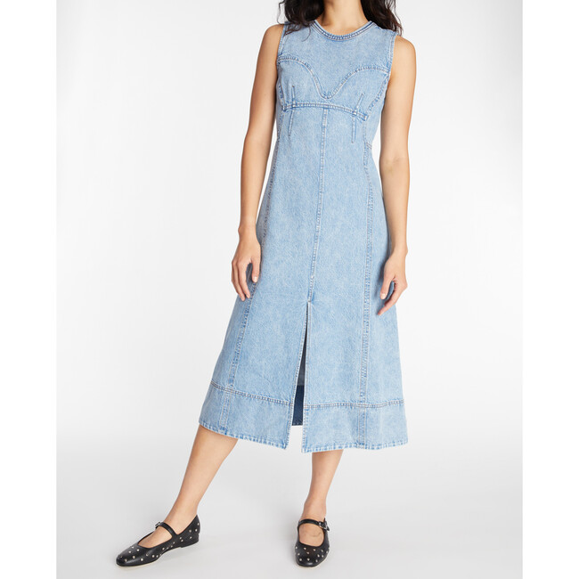 Women's Marion Dress, True Blue Acid Indigo - Dresses - 3