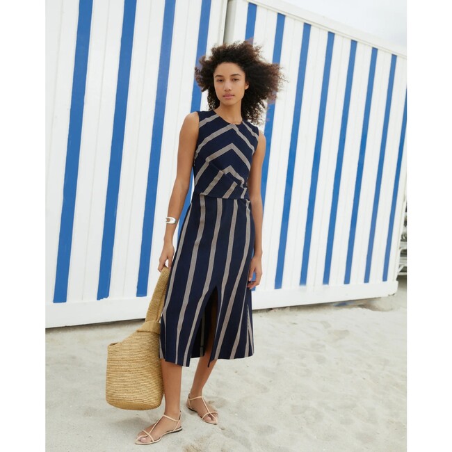 Women's Theo Dress, Maritime Blue/Birch - Dresses - 5