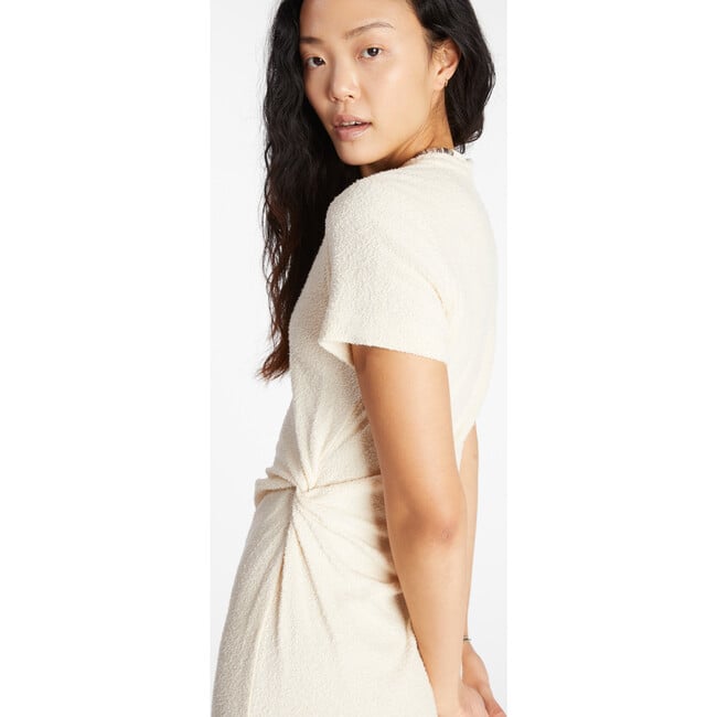 Women's Short Sleeve Aurora Dress, Cream - Cover-Ups - 3