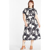 Women's Mac Dress, Cream/Black Shadow Bloom Multi - Dresses - 3