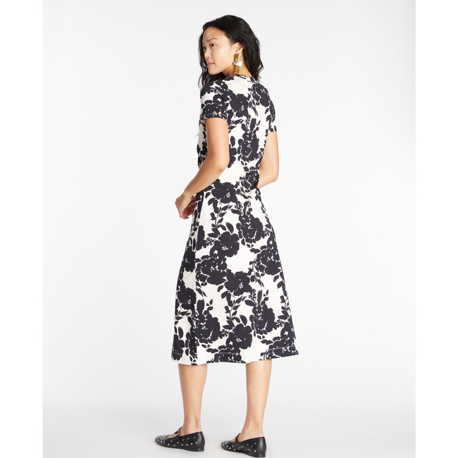 Women's Mac Dress, Cream/Black Shadow Bloom Multi - Dresses - 4