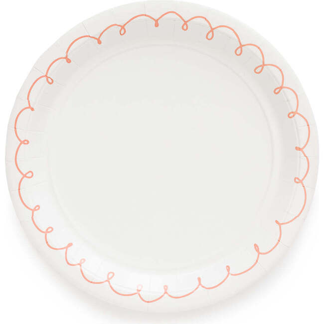 Large Plates, Pink Swirl