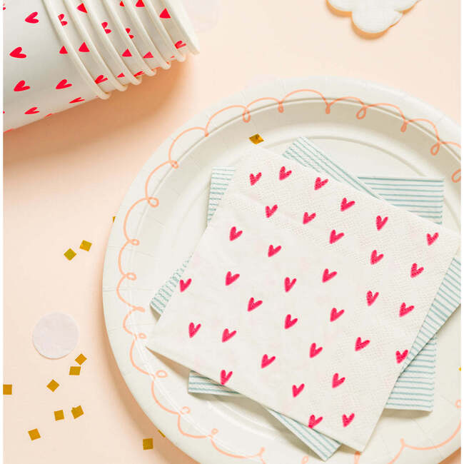 Neon Heart Cocktail Napkins - Party - 2