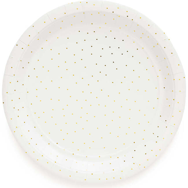 Large Plates, Gold Dot