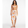Women's Elora Sarong, Electric Peach Multi Scattered Peony - Cover-Ups - 2