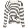 Women's Carlita Top, Cream/Black - T-Shirts - 1 - thumbnail