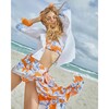 Women's Elora Sarong, Electric Peach Multi Scattered Peony - Cover-Ups - 5