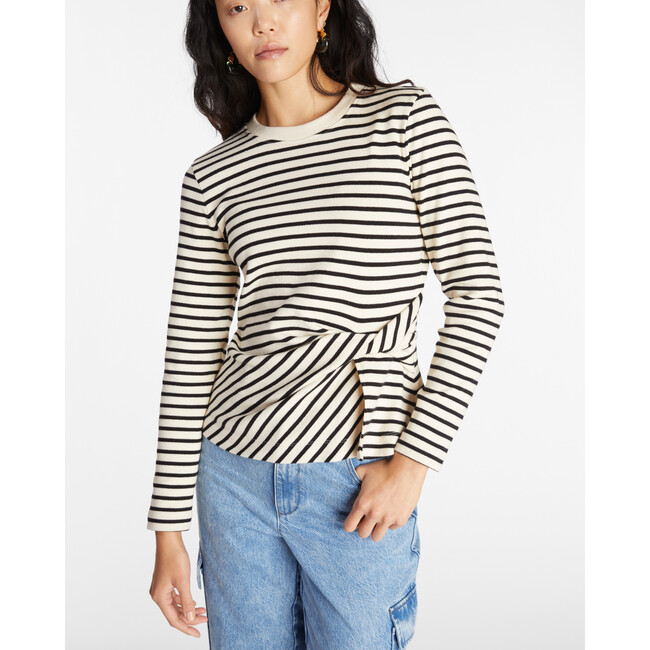 Women's Carlita Top, Cream/Black - T-Shirts - 3