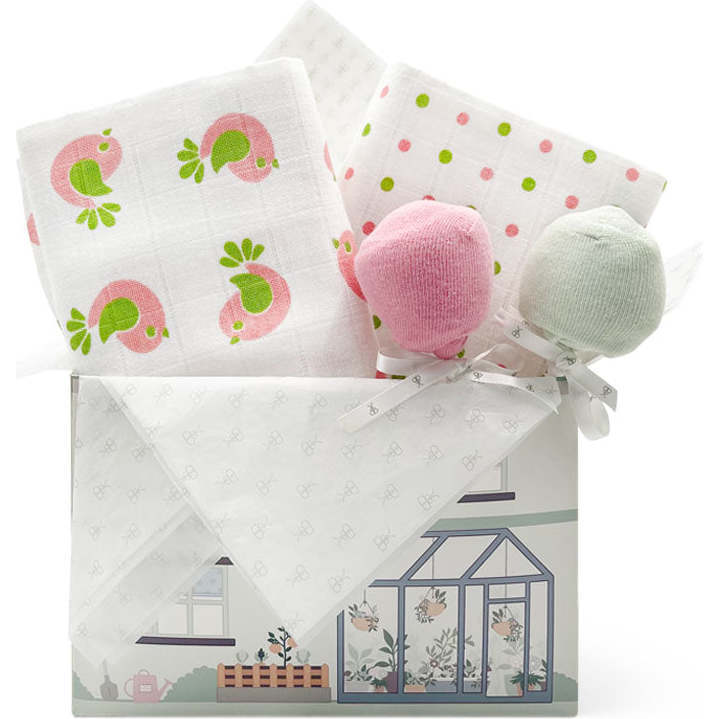 Swaddles and Socks New Baby Gift Set, Pink - Mixed Gift Sets - 1