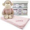 Personalized Morris Monkey Soft Toy With Snuggle Wrap, Pink - Mixed Gift Sets - 1 - thumbnail