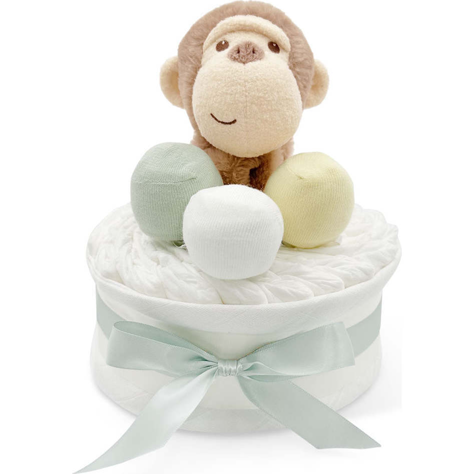 Morris Monkey Diaper Cake, Neutral - Mixed Gift Sets - 1