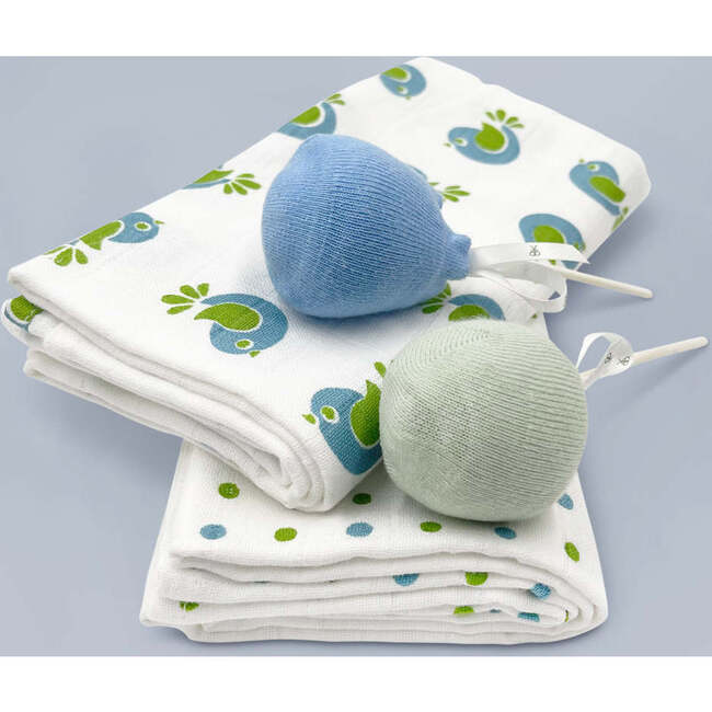 Swaddles and Socks New Baby Gift Set, Blue - Mixed Gift Sets - 2