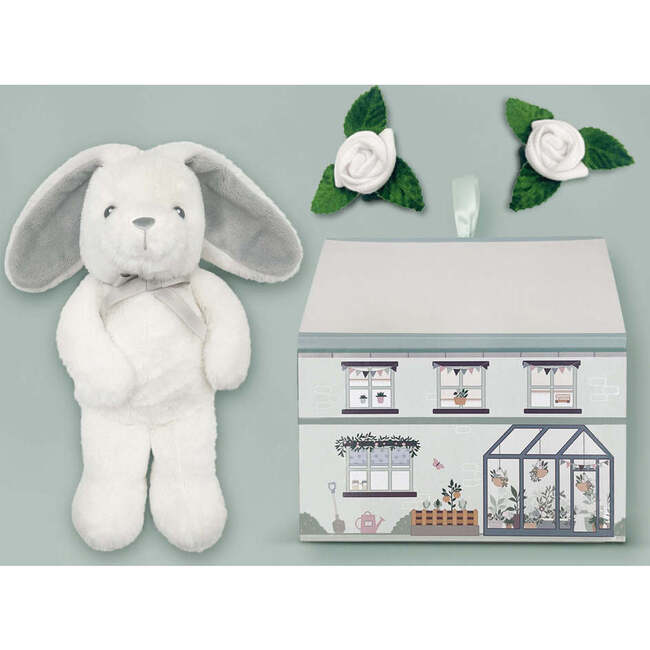 Personalized Bunny and Buds New Baby Gift Set, Grey - Mixed Gift Sets - 2