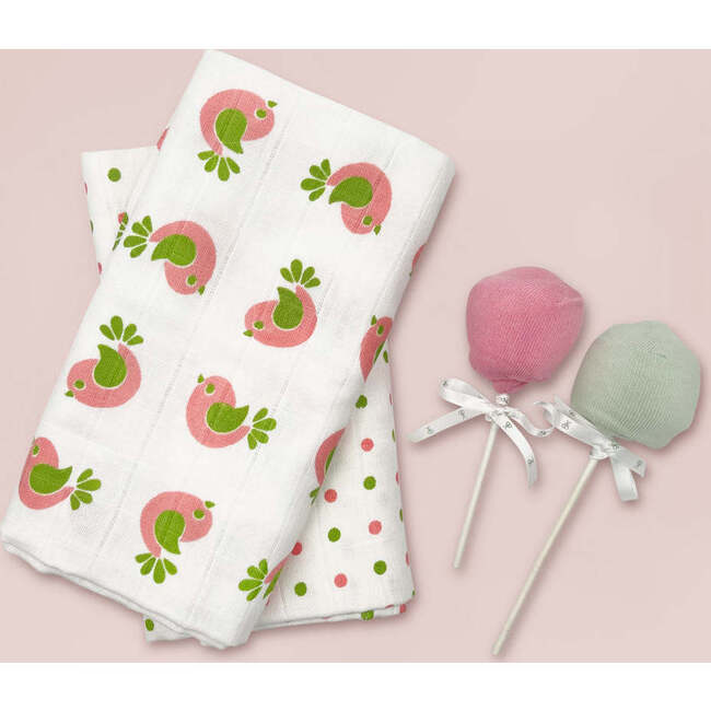 Swaddles and Socks New Baby Gift Set, Pink - Mixed Gift Sets - 3