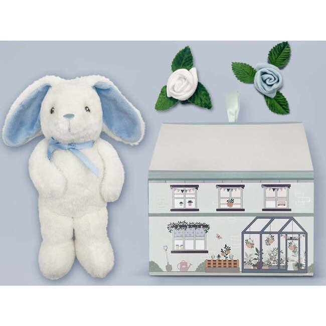 Personalized Bunny and Buds New Baby Gift Set, Blue - Mixed Gift Sets - 2