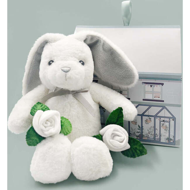 Personalized Bunny and Buds New Baby Gift Set, Grey - Mixed Gift Sets - 3