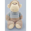 Personalized Morris Monkey Soft Toy With Snuggle Wrap, Blue - Mixed Gift Sets - 3