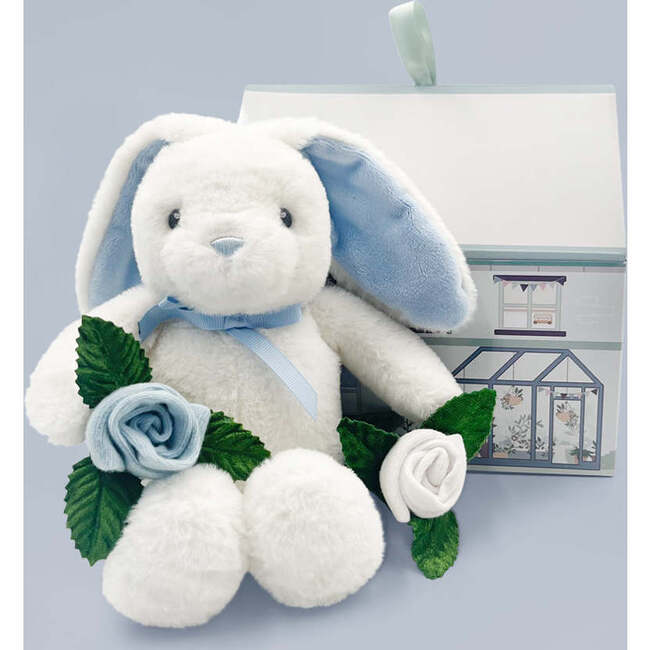 Personalized Bunny and Buds New Baby Gift Set, Blue - Mixed Gift Sets - 3