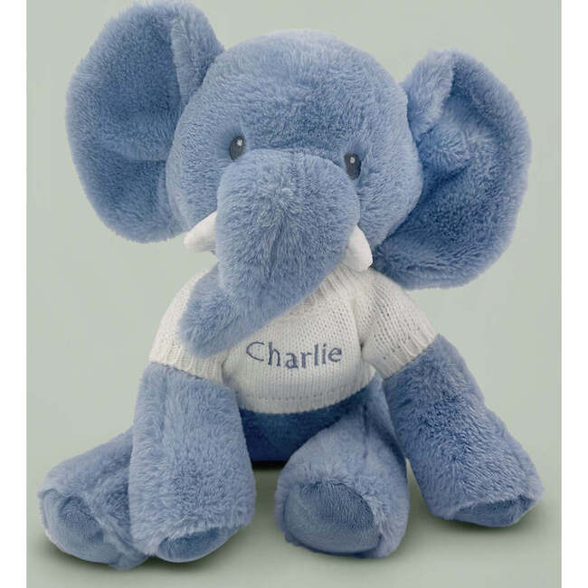 Personalized Esme Elephant Soft Toy With Snuggle Wrap, White - Mixed Gift Sets - 3