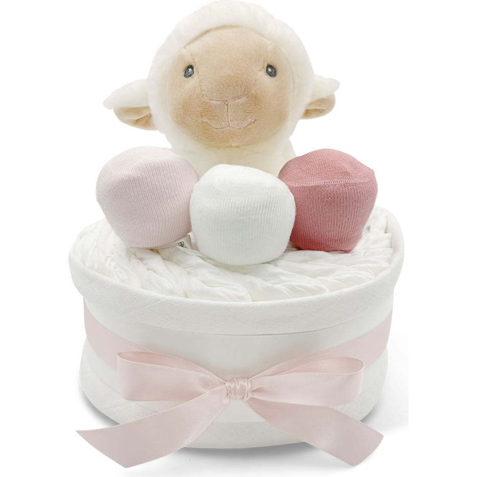 Little Lamb Diaper Cake, Pink - Mixed Gift Sets - 1