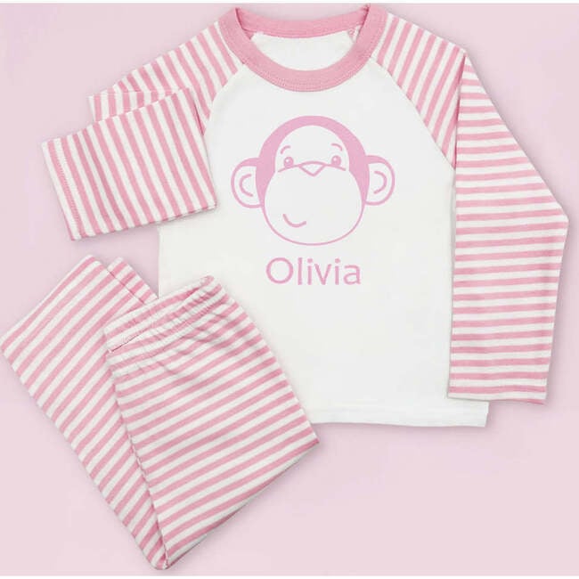 Personalized Morris Monkey Soft Toy With Baby Pyjamas, Pink - Mixed Gift Sets - 4