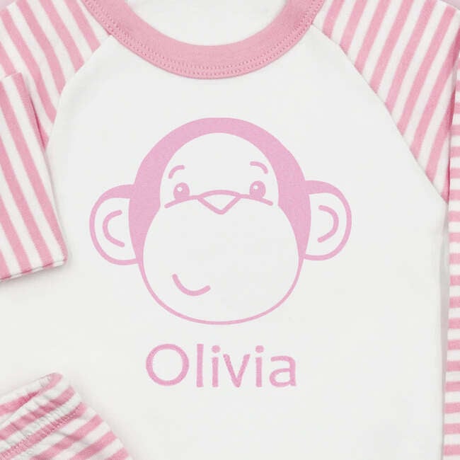 Personalized Morris Monkey Soft Toy With Baby Pyjamas, Pink - Mixed Gift Sets - 5