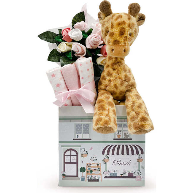 Georgie Giraffe Welcome Hamper, Pink