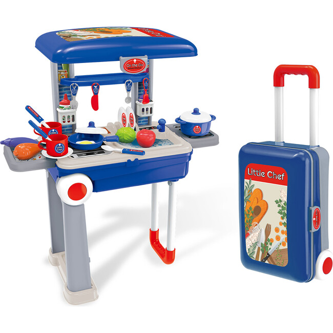 On the Go Carry On Suitcase & Pretend Play Cooking Set