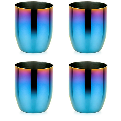 Conscious Cups, Iridescent Blue (Set of 4)