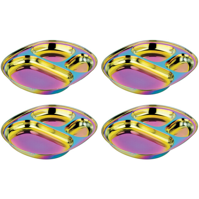 Balanced Bites Plates, Rainbow (Set of 4)