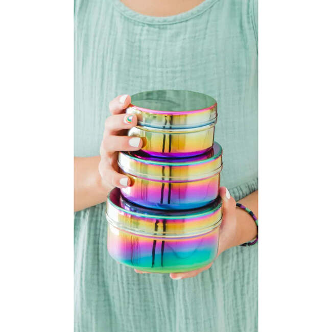 Circle Trio Storage Containers, Rainbow (Set of 3) - Food Storage - 4