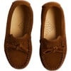 Suede Loafers, Camel Brown - Loafers - 1 - thumbnail