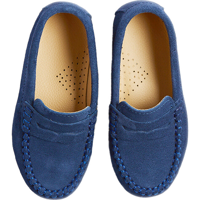 Suede Loafers, French Blue