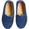 Suede Loafers, French Blue - Loafers - 1 - thumbnail