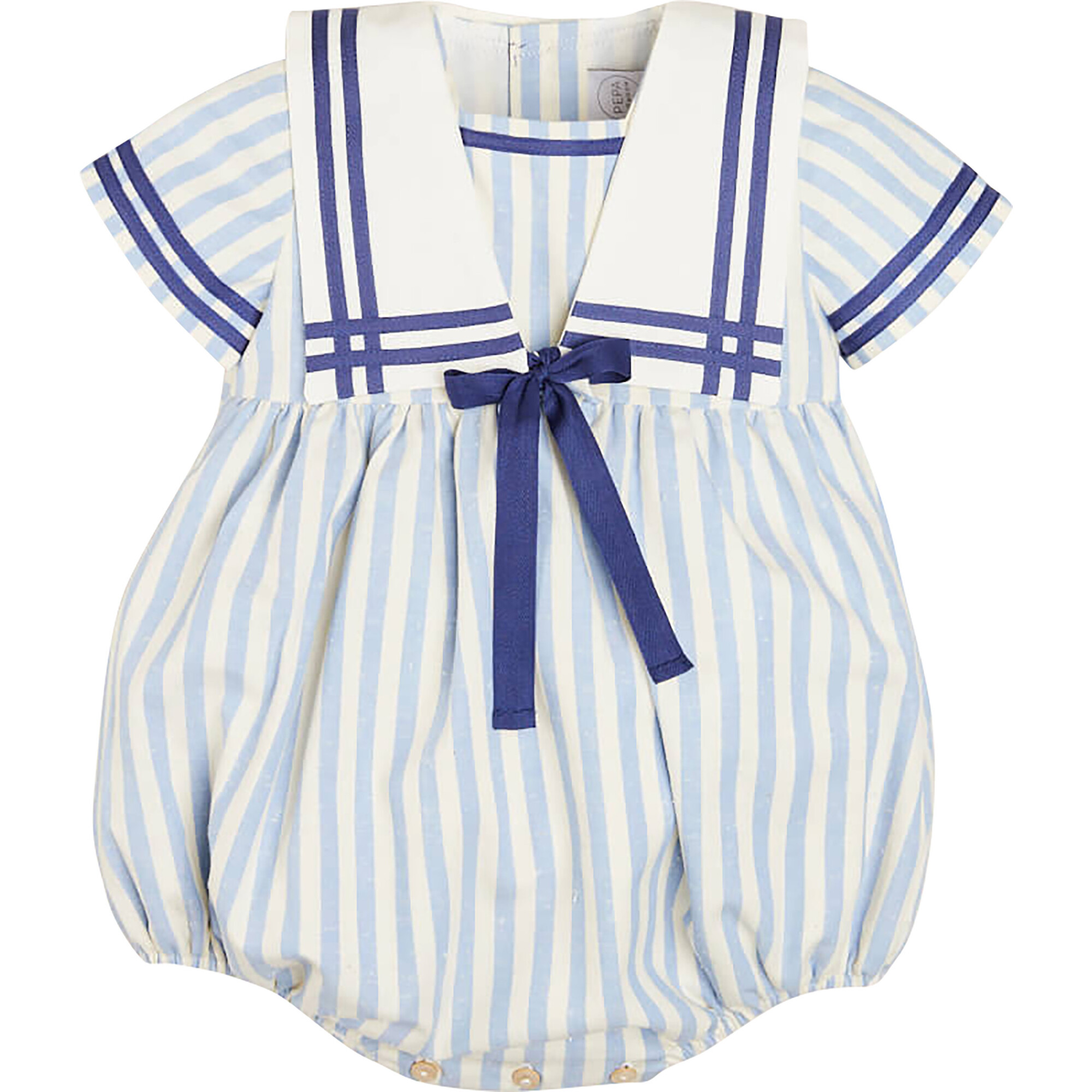 4T Handmade Blue outlet and White Romper