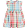 Polo Collar Sleeveless Bold Check Dress, Blue - Dresses - 1 - thumbnail