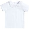 Piculina Trim Top, White - Blouses - 1 - thumbnail